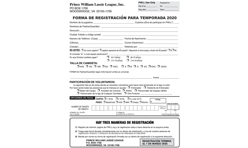 Reg Form - Spanish: Click here to see the form!