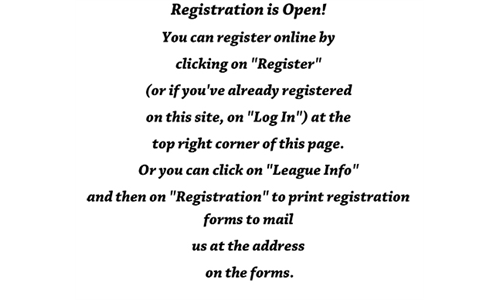 Registration is Open!